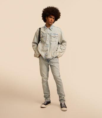 Calça Skinny Marmorizada com Lavagem Dirty
