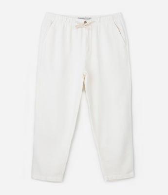 Calça Balloon em Algodão com Cós Elástico