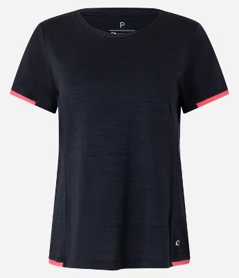 Camiseta Esportiva com Frisos Contrastantes