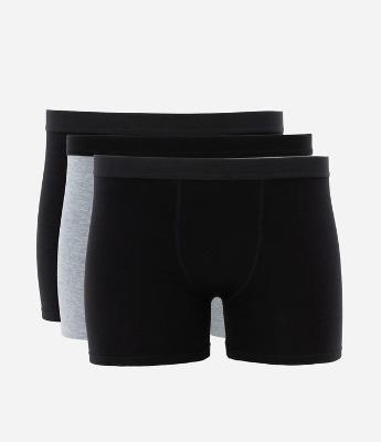 Kit 03 Cuecas Boxer em Algodão com Elastano