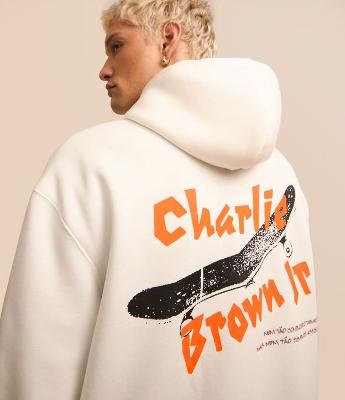 Blusão Relaxed em Moletom com Estampa Charlie Brown Jr