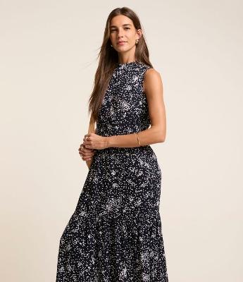 Vestido em Viscose com Estampa Poá