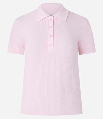 Blusa em Ribana com Gola Polo