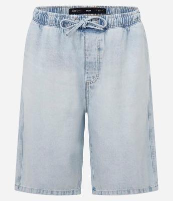 Bermuda Baggy em Jeans com Cós Elástico