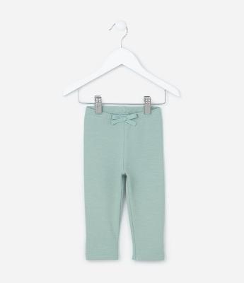 Calça Legging Infantil Quentinha com Lacinho - Tam 0 a 18 meses
