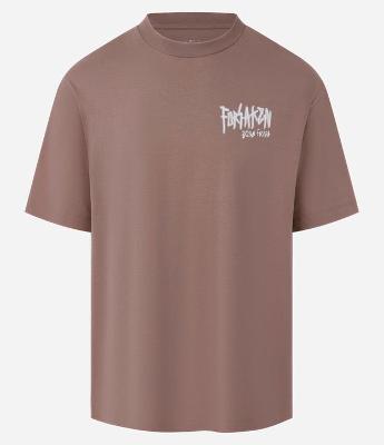 Camiseta Relaxed em Malhão Estonado com Estampa  Forsaken Born Freak