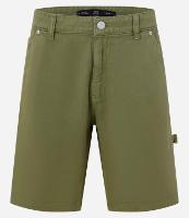 Bermuda Reta Loose em Sarja com Alça Carpenter Lateral - 1