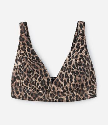 Top em Jeans Animal Print Curve & Plus Size