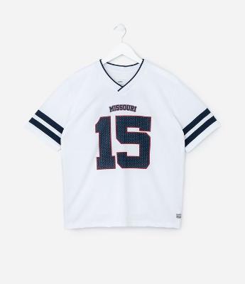 Camiseta Esportiva Infantil com Estampa Missouri - Tam 5 a 14 Anos