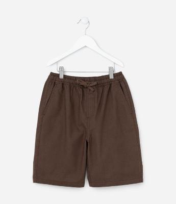 Bermuda Infantil Texturizada com Bolsinho - Tam 5 a 14 Anos