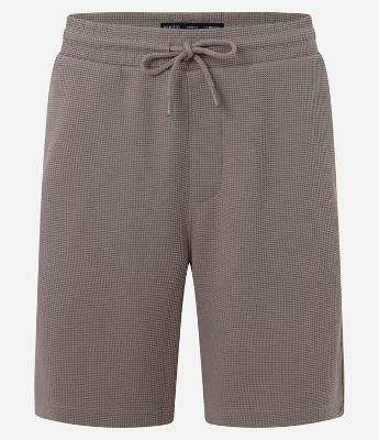 Bermuda em Algodão com Textura e Bolso Lateral com Zíper