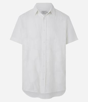 Camisa Regular com Textura Jacquard Floral