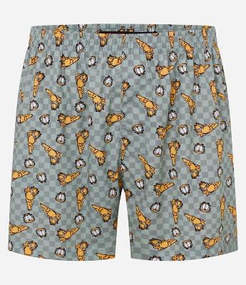 Cueca Samba Canção em Tricoline com Estampa do Garfield