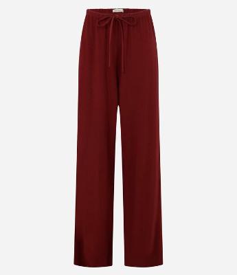 Calça em Linho com Cós de Elástico