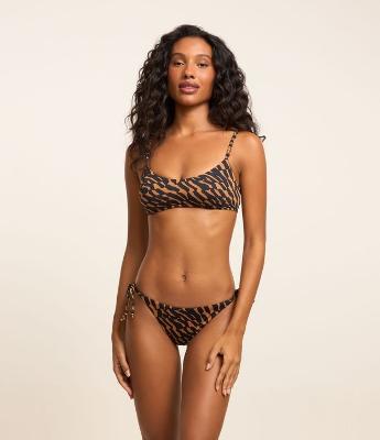 Biquíni Calcinha Lacinho em Microfibra com Estampa Animal Print