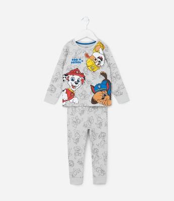 Pijama Longo Infantil com Estampa Patrulha Canina - Tam 2 a 6 anos