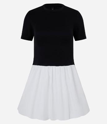Vestido Balonê com Babado na Saia