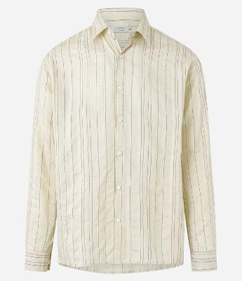 Camisa Relaxed em Ana Ruga com Listras Finas