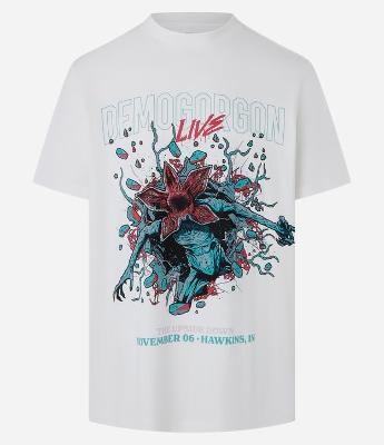 Camiseta Comfort em Algodão com Estampa Demogordon Stranger Things