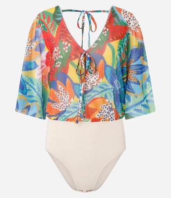 Body em Tule com Estampa Floral
