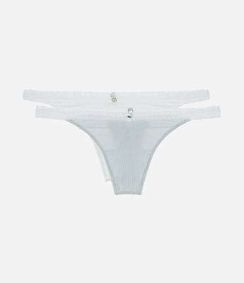 Kit 2 Calcinhas String em Viscose com Textura Comfy