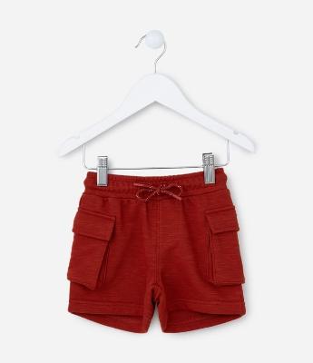 Bermuda Infantil com Bolsos Cargo - Tam 1 a 5 Anos