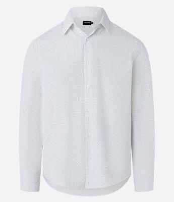 Camisa Regular em Tricoline com Estampa Mini Print