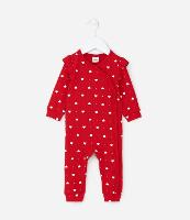 Macacão Infantil Canelado com Babadinhos - Tam RN a 18 meses - 1