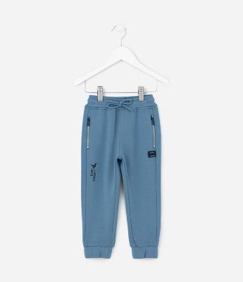 Calça Infantil com Bolsos e Zíper - Tam 1 a 6 Anos