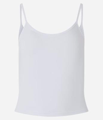 Blusa Cropped em Algodão com Alça Fina