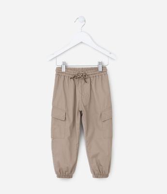 Calça Infantil com Bolsos Cargo - Tam  1 a 5
