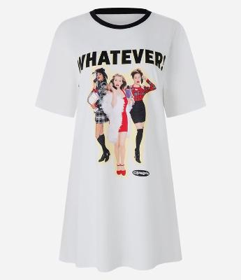 Camisola T-Shirt em Algodão Com Estampa Whatevers
