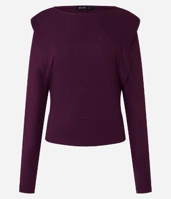 Blusa em Crepe com Recorte na Cava e Manga Longa