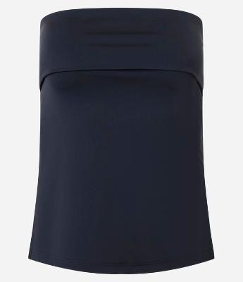 Blusa em Jersey Tomara que Caia com Pala Dobrada