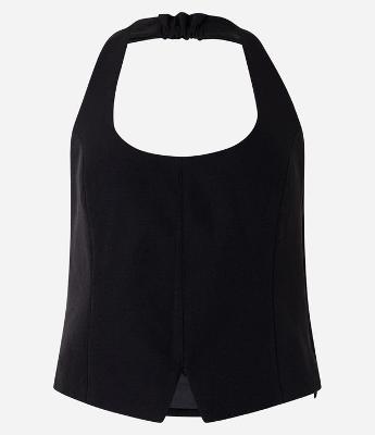 Blusa Frente Única em Crepe com Detalhe Frontal
