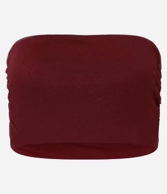 Top Faixa em Tule com Franzido