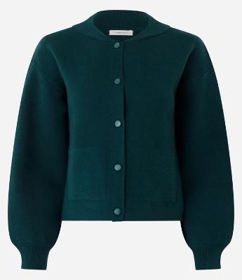 Blusão em Tricot com Bolsos e Botões