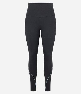 Calca Legging Esportiva em Microfibra com Frisos Coloridos