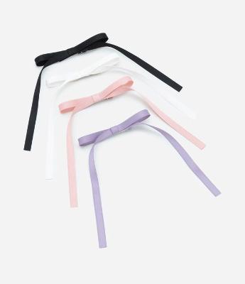 Kit 04 Presilhas de Cabelo Infantil em Formato de Laços - Tam Único