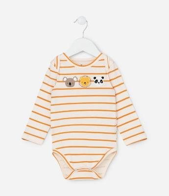 Body Infantil com Estampa de Bichinhos - Tam 0 a 18 meses