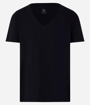 Camiseta Slim em Algodão com Gola em V mais Profundo