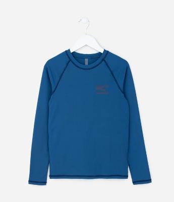 Camiseta de Praia Infantil com Proteção UV - Tam 5 a 14 Anos