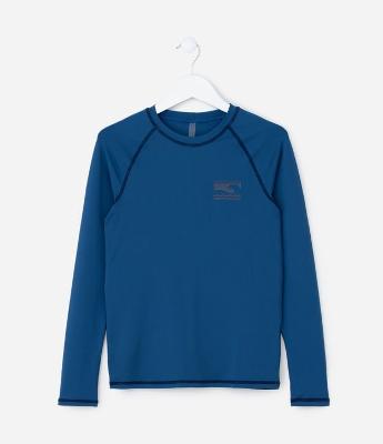 Camiseta de Praia Infantil com Proteção UV - Tam 5 a 14 Anos