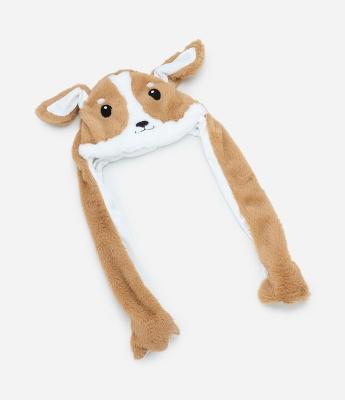 Gorro Infantil de Cachorrinho com Orelhinhas que Sobem - Tam Único