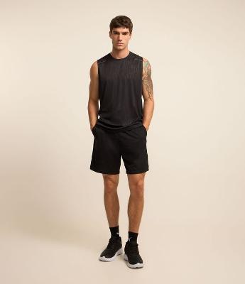 Bermuda Esportiva em Tecnologia Dry com Estampa Lateral Lettering