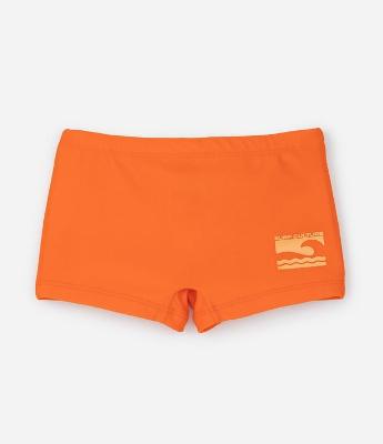 Sunga Boxer Infantil  em Microfibra com Estampa Lateral de Ondinha - Tam 5 a 14 Anos