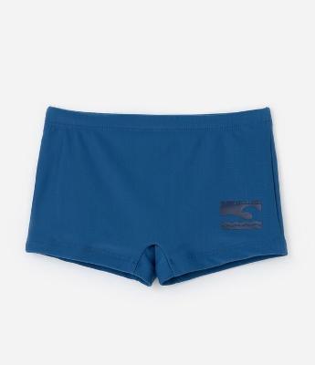 Sunga Boxer Infantil  em Microfibra com Estampa Lateral de Ondinha - Tam 5 a 14 Anos