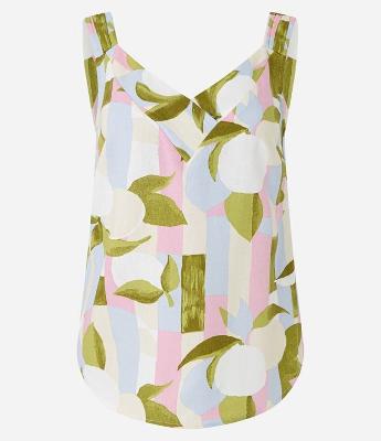 Blusa em Viscolinho com Estampa Geométrica