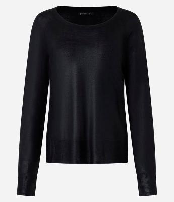 Blusa em Tricô com Cava Raglan e Foil