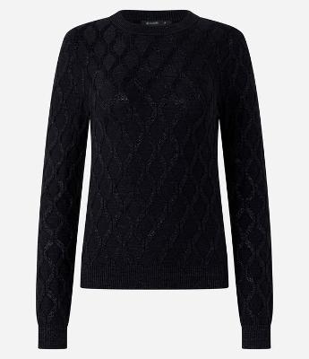 Blusa em Tricô Texturizado com Fio Metalizado